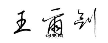 梁锦英王尔剑草书个性签名怎么写