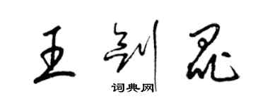 梁锦英王剑昆草书个性签名怎么写