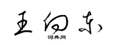 梁锦英王向东草书个性签名怎么写