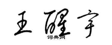 梁锦英王醒宇草书个性签名怎么写