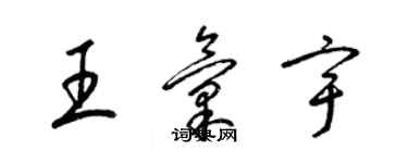 梁锦英王汇宇草书个性签名怎么写