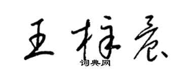 梁锦英王梓晨草书个性签名怎么写