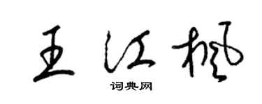 梁锦英王江枫草书个性签名怎么写