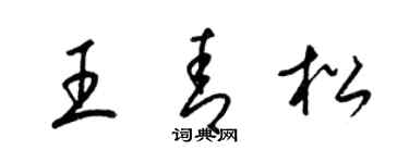 梁锦英王青松草书个性签名怎么写