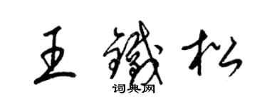 梁锦英王铁松草书个性签名怎么写