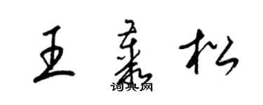 梁锦英王丛松草书个性签名怎么写
