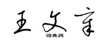 梁锦英王文章草书个性签名怎么写