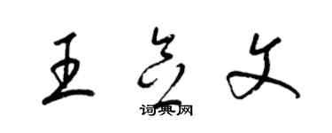 梁锦英王念文草书个性签名怎么写