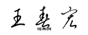 梁锦英王春宏草书个性签名怎么写