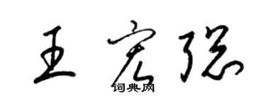 梁锦英王宏聪草书个性签名怎么写