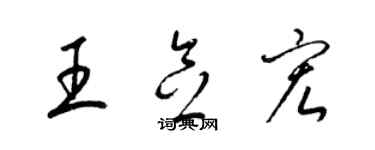 梁锦英王念宏草书个性签名怎么写