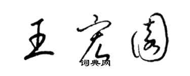 梁锦英王宏园草书个性签名怎么写