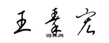 梁锦英王秦宏草书个性签名怎么写
