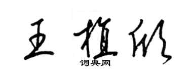 梁锦英王植欣草书个性签名怎么写