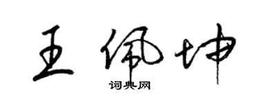 梁锦英王佩坤草书个性签名怎么写