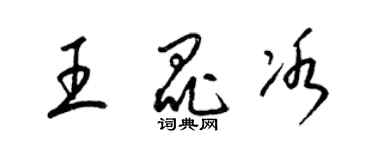 梁锦英王昆冰草书个性签名怎么写