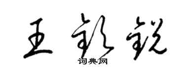 梁锦英王钦锐草书个性签名怎么写