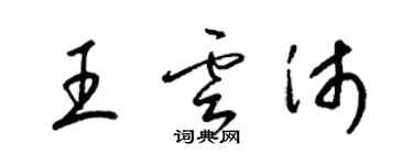 梁锦英王云沛草书个性签名怎么写