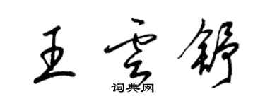 梁锦英王云舒草书个性签名怎么写