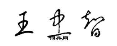 梁锦英王忠智草书个性签名怎么写