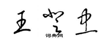 梁锦英王登忠草书个性签名怎么写