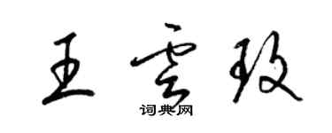 梁锦英王云玫草书个性签名怎么写