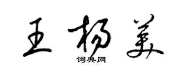 梁锦英王杨美草书个性签名怎么写