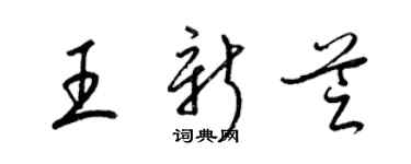 梁锦英王新芝草书个性签名怎么写