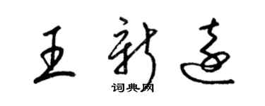 梁锦英王新远草书个性签名怎么写