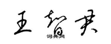 梁锦英王智君草书个性签名怎么写