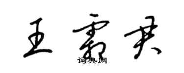 梁锦英王霜君草书个性签名怎么写