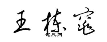梁锦英王栋窕草书个性签名怎么写