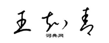 梁锦英王知青草书个性签名怎么写