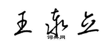 梁锦英王泰立草书个性签名怎么写