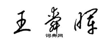 梁锦英王舜晖草书个性签名怎么写