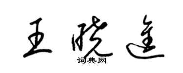 梁锦英王晓进草书个性签名怎么写
