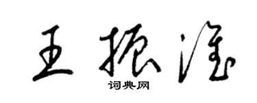 梁锦英王振淮草书个性签名怎么写