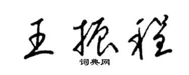 梁锦英王振程草书个性签名怎么写