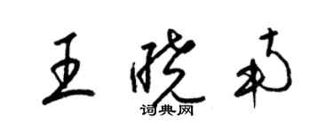 梁锦英王晓南草书个性签名怎么写