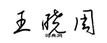 梁锦英王晓周草书个性签名怎么写