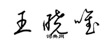 梁锦英王晓唯草书个性签名怎么写