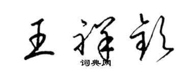 梁锦英王祥钦草书个性签名怎么写