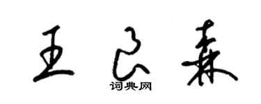梁锦英王良森草书个性签名怎么写