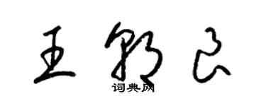 梁锦英王朝良草书个性签名怎么写