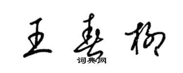 梁锦英王春柳草书个性签名怎么写