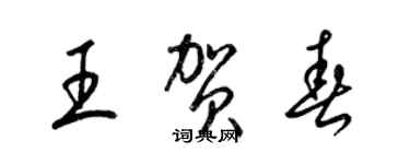 梁锦英王贺春草书个性签名怎么写