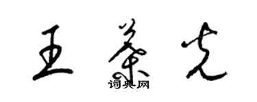梁锦英王叶光草书个性签名怎么写