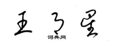 梁锦英王月星草书个性签名怎么写