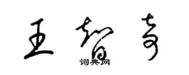 梁锦英王智奇草书个性签名怎么写