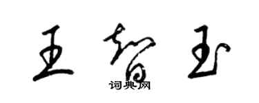 梁锦英王智玉草书个性签名怎么写